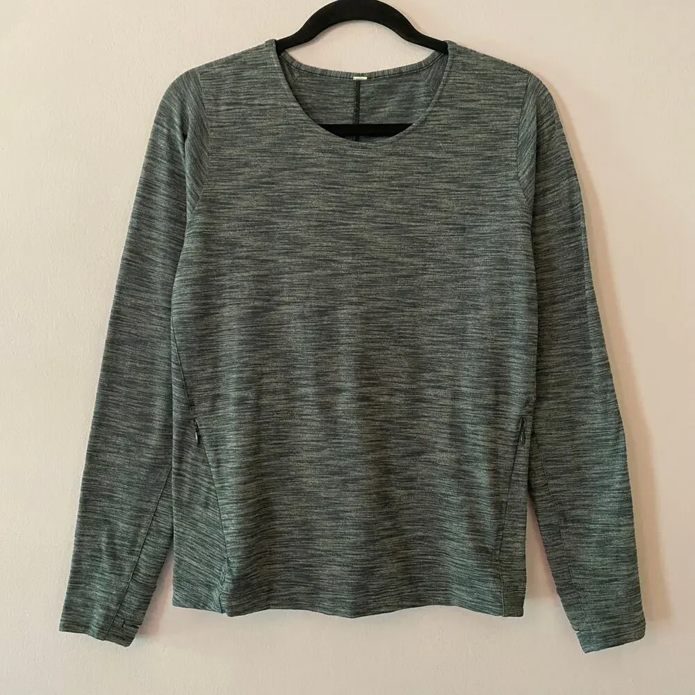 Lululemon Green Go City Pullover Crewneck Lightweight Loungewear Women's size 4